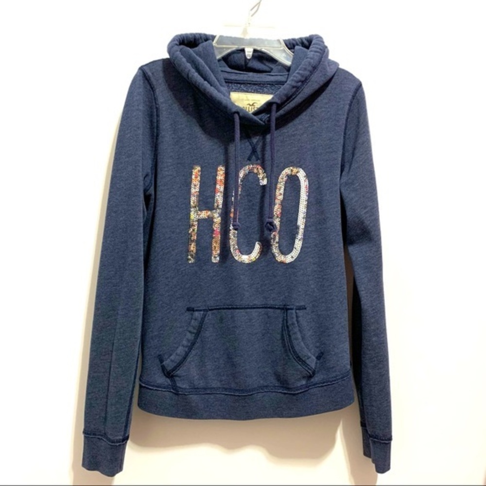 Hollister HCO Women’s Blue Hoodie with Sequins